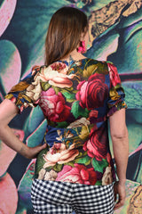 Patty Lane Top - Adoring Tapestry Of Roses