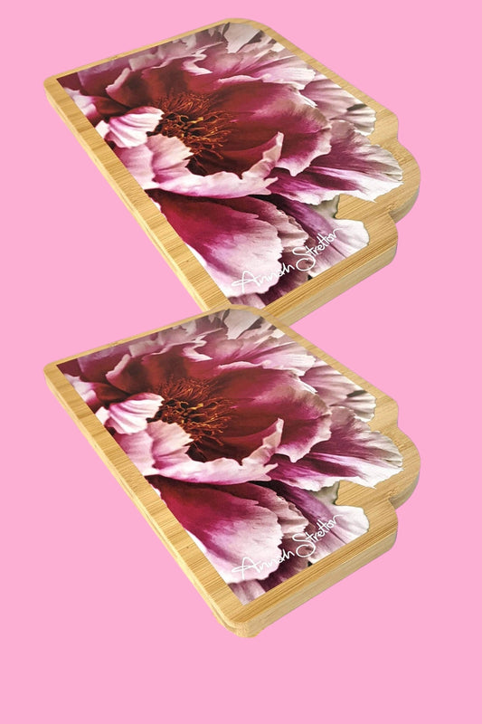 2 Pack - Peony Floral Platter Boards