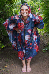 AS Rain Poncho - Navy Petal Chorus
