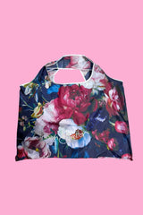Eco-friendly polyester reusable bag with floral print