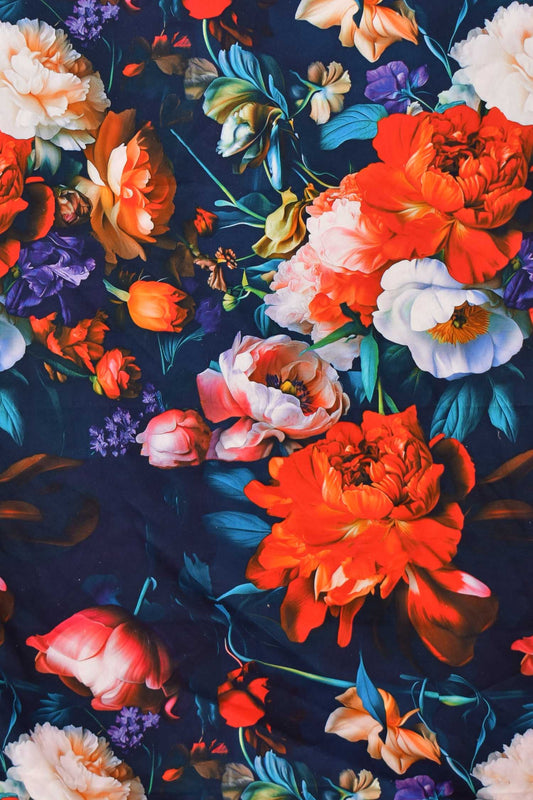 Close-up of absorbent Petal Chorus cotton fabric