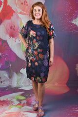Another model wearing the Annah Stretton Dahlia Pleat Me Dress