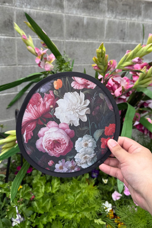 AS Pocket Fan - Midnight Floral Waltz