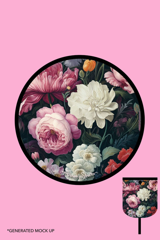 AS Pocket Fan - Midnight Floral Waltz | PRE ORDER ETA TBC
