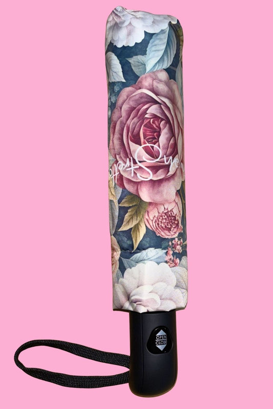 Spring Serenade floral compact travel umbrella