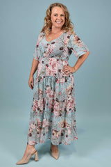 Pretty As A Picture Dress - Blue Roseberry