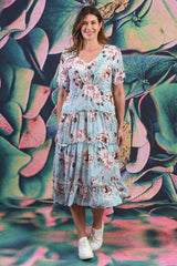 Pretty As A Picture Dress - Blue Roseberry