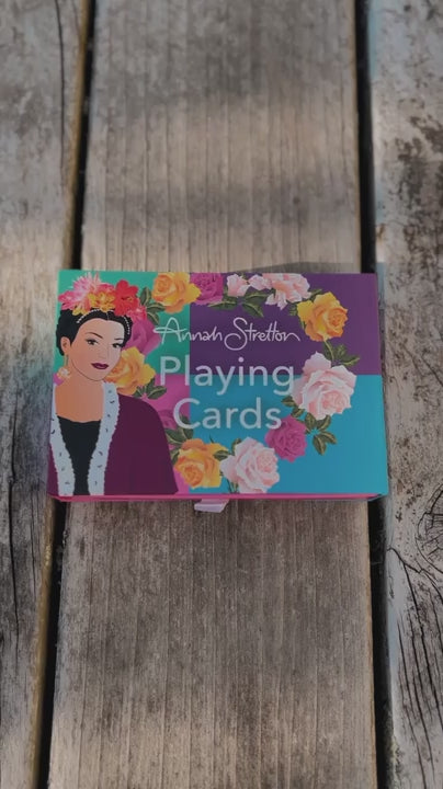 Video showcasing the Annah Stretton playing cards unique card designs