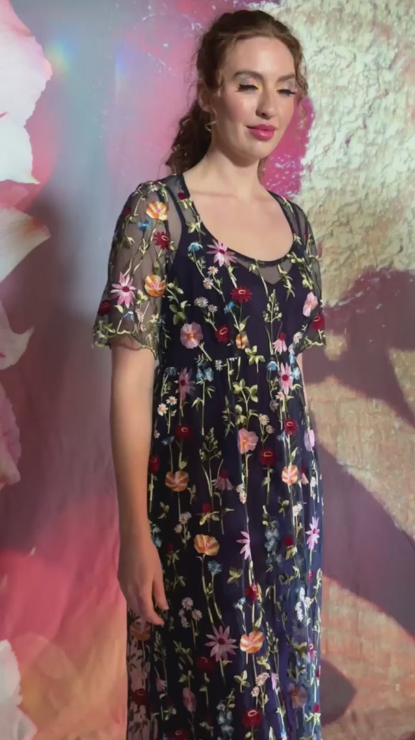 Video of model wearing the Annah Stretton Nicole Dress