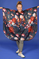 100% polyester with PVC waterproof zip front closure