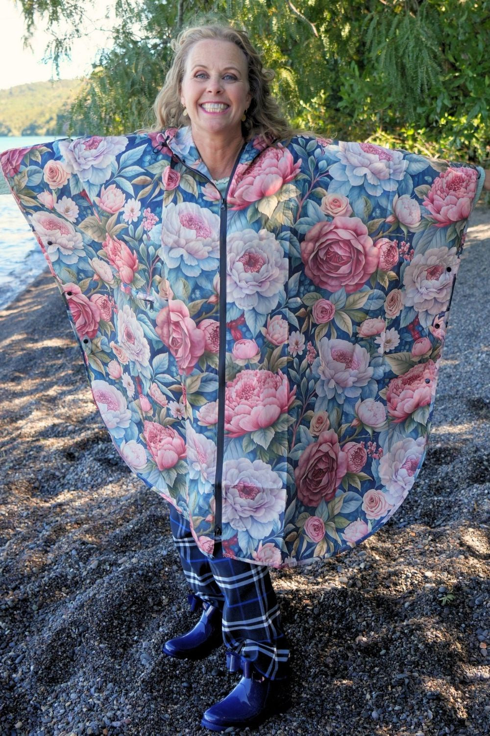 Annah Stretton Spring Serenade floral rain poncho