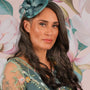 Ribbons In The Sky Fascinator - Teal