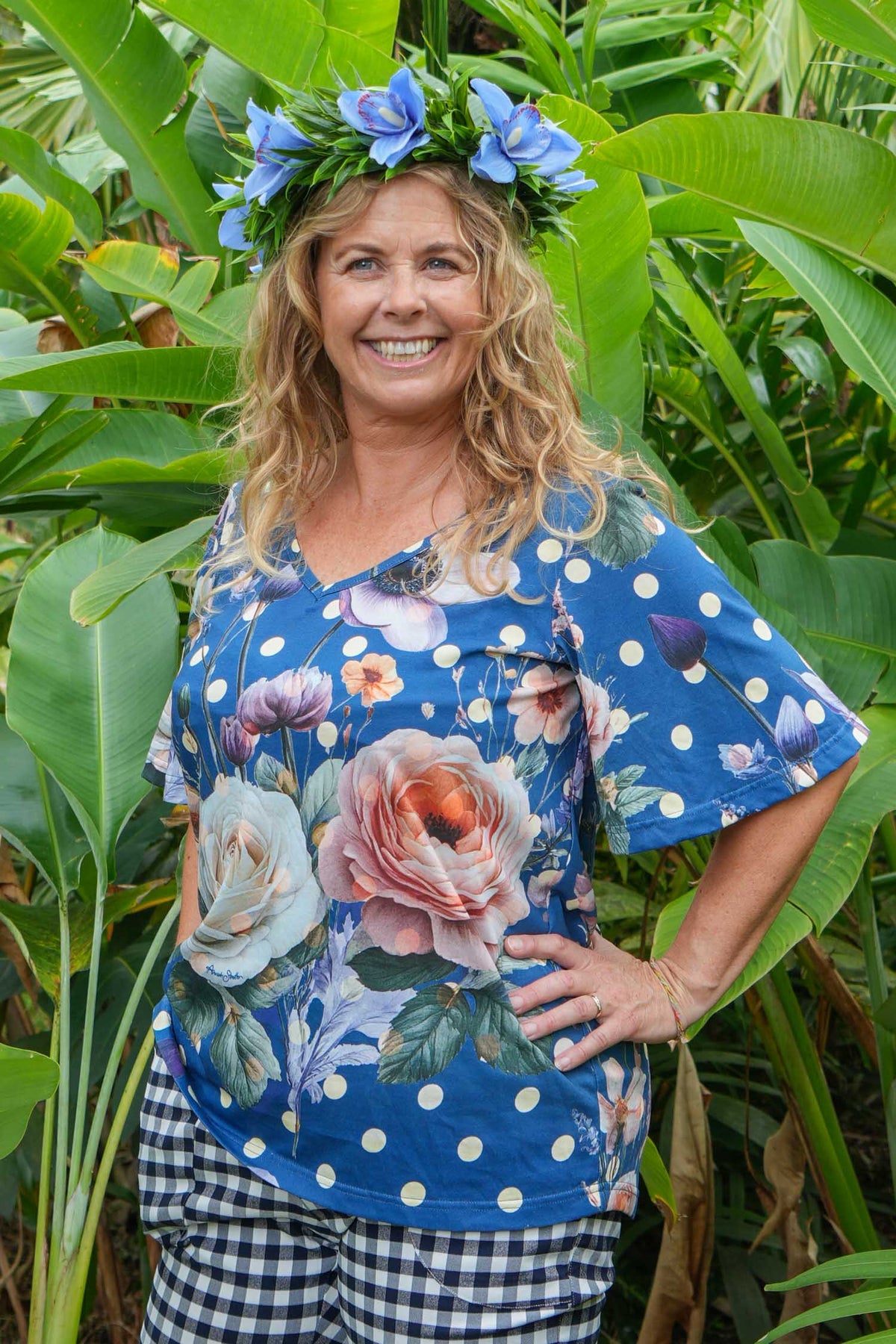 Annah Stretton Rica Masey Tee – Spotty Floral print