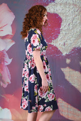 Saski Angel Dress - Navy Rose