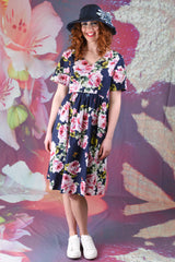 Saski Angel Dress - Navy Rose