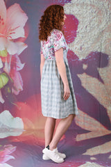 Saski Amber Dress - Blue Plaid Rose