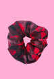 Scrunchie - Red Floral Velvet