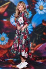 V neck tiered floral dress Annah Stretton