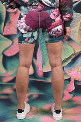 Shannon Phone Pocket Bike Shorts - Olive J'adore Roses