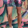 Shannon Phone Pocket Bike Shorts - Olive J'adore Roses