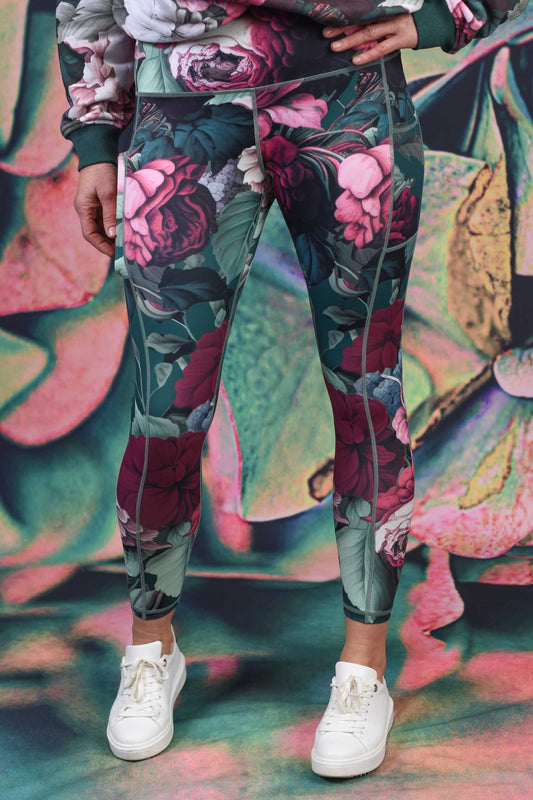 Shannon Phone Pocket Legging - Olive J'adore Roses