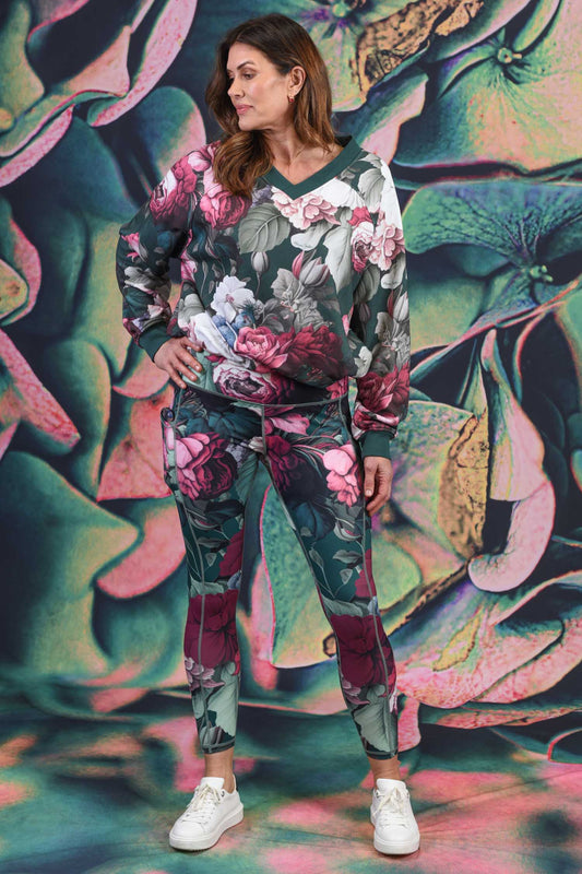 Shannon Phone Pocket Legging - Olive J'adore Roses