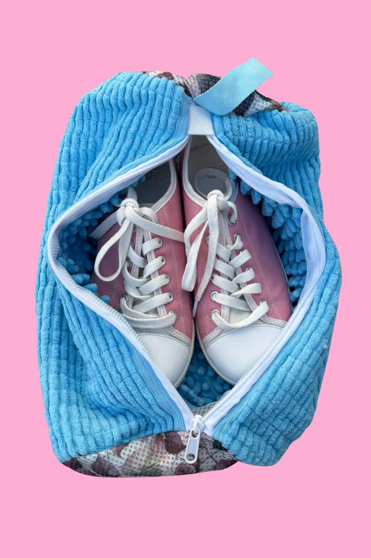 AS Shoe Wash Bag - Heart Rose Blue
