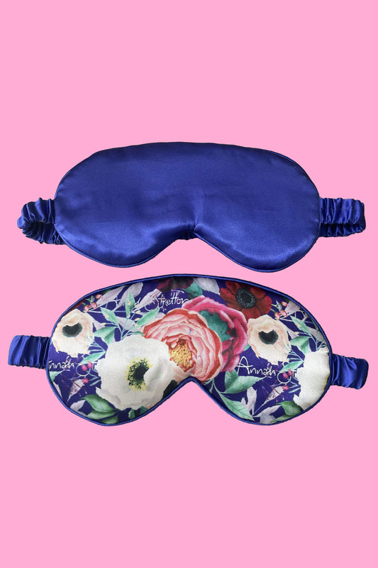 AS Sleep Mask - Navy Poppies