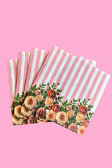 Border Bunches Small Paper Napkins - 20 pack
