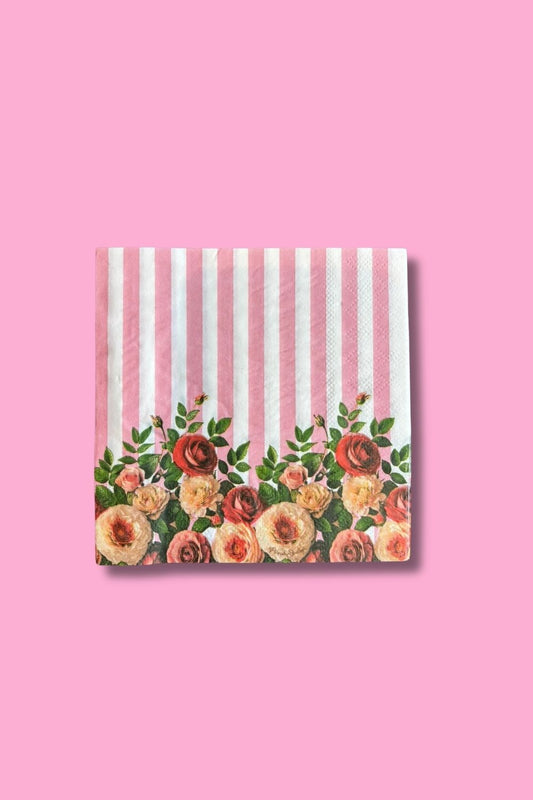 Border Bunches Small Paper Napkins - 20 pack