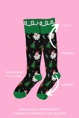 AS Compression Sock - Smiley Santa