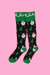 AS Compression Sock - Smiley Santa