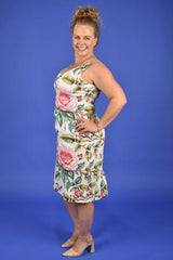 Sorrel Dress with fitted waistline and knee-length cut