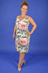 Elegant cotton floral dress for weddings and summer events