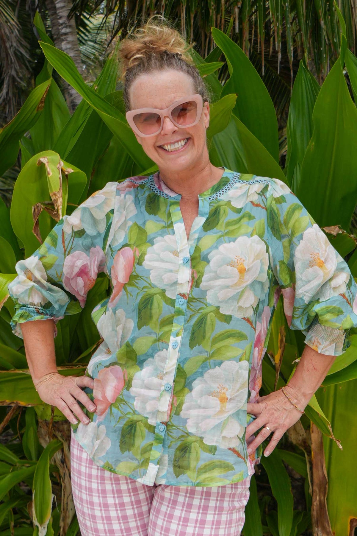 Annah Stretton Spirited Shirt – Whispering Blooms floral print