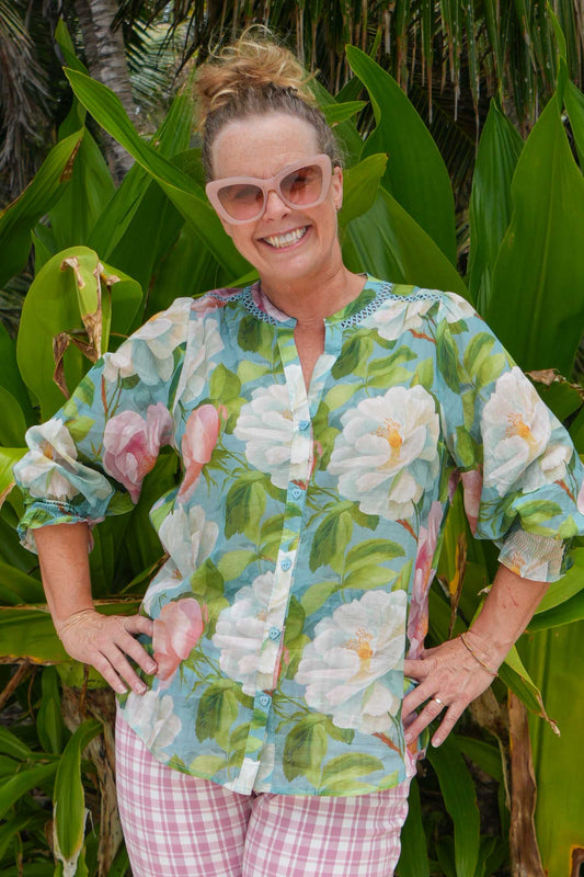 Annah Stretton Spirited Shirt – Whispering Blooms floral print