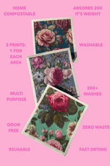Swedish Dish Cloths - Inherited Rose