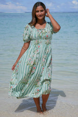 Elle Dress - Meadow Stripes