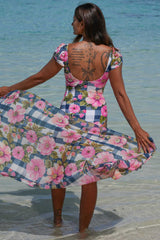 Cotton Wrap - Gingham Bloom