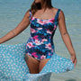 Gracie One-Piece Bather - Garden Glitch