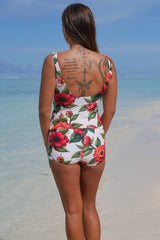 Vintage Ruby floral tankini with supportive fit