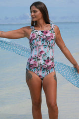 Cleo One-Piece Bather - Roses Cascade