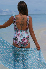 Cleo One-Piece Bather - Roses Cascade