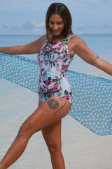 Cleo One-Piece Bather - Roses Cascade