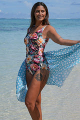 Love Bunches floral one piece bather with feminine silhouette, stretch fabric and comfortable supportive fit
