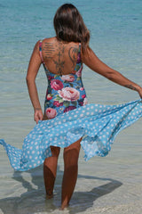 Annah Stretton Marilyn Bather one piece swimsuit in Rosie Me Up print with feminine floral design and comfortable support