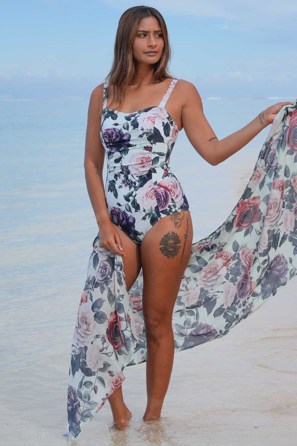 Poetic Bloom floral tankini with supportive fit