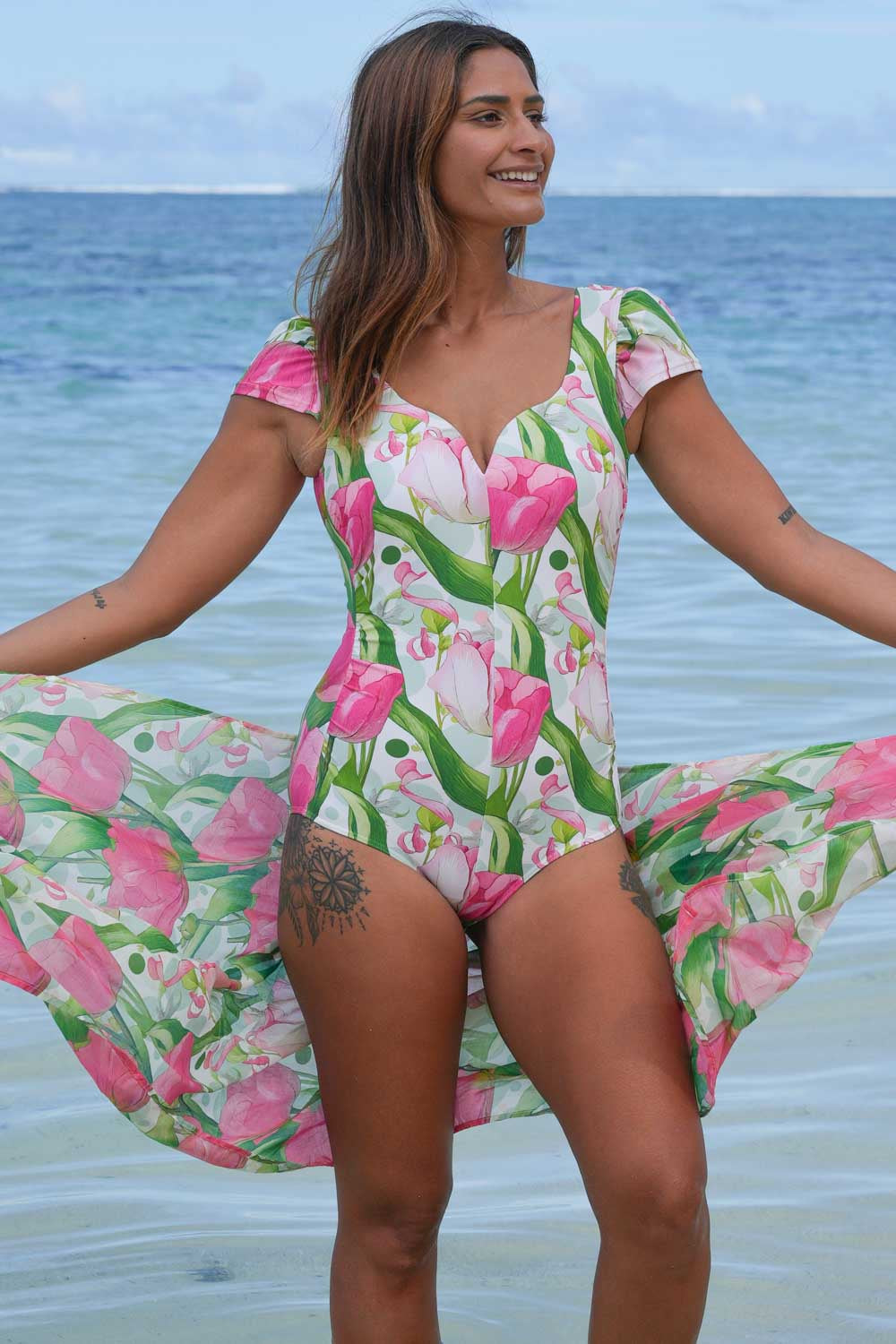 Mia One-Piece Bather - Garden Delight