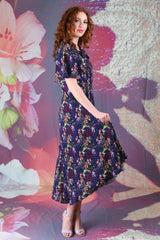 Talor Tiger Dress - Navy