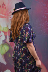 Talor Tiger Dress - Navy